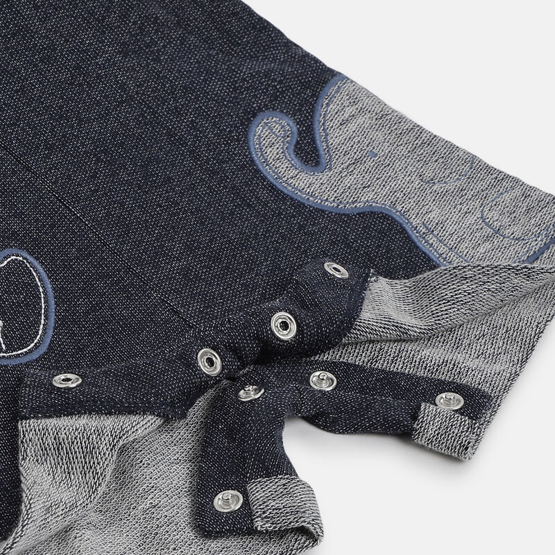 Boys Medium Blue T-shirt with Short Dungaree image number 5